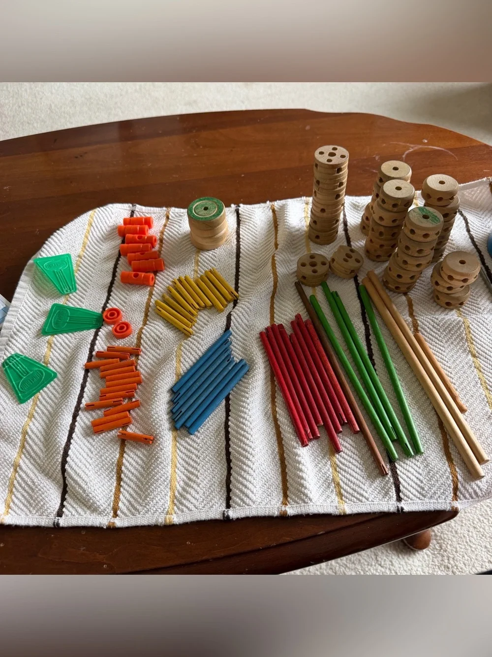 Tinkertoy Little Designer Classic Wooden Construction Set - Blue